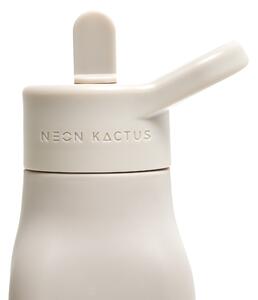 Dětská silikonová láhev, 340ml, Neon Kactus, šedá