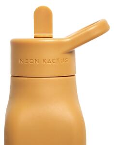 Dětská silikonová láhev, 340ml, Neon Kactus, žlutá