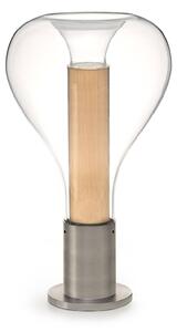 LZF Eris LED stolní lampa sklo hliník/buk