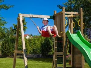 Dětské hřiště se zelenou skluzavkou Play Basic 004