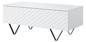 Konferenční stolek Scalia 2K 120 cm - bílý mat / černé nožky