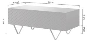 Konferenční stolek Scalia 2K 120 cm - černý mat / černé nožky