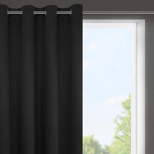 Dekorační krátký závěs "BLACKOUT" zatemňující LOGOS 140x175 cm, černá, (cena za 1 kus) MyBestHome