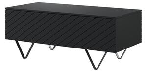 Konferenční stolek s úložným prostorem Scalia 120 2K - Černý mat / Černé nohy