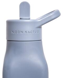 Dětská silikonová láhev, 340ml, Neon Kactus, modrá