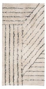 Bavlněný koberec 70x140 cm Broste ELVIRA - béžový/černý