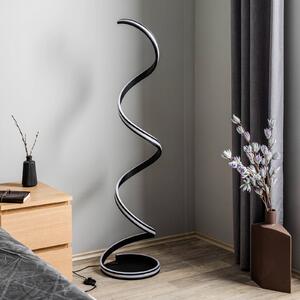 Lindby Salloa stojací lampa, stmívač CCT černá
