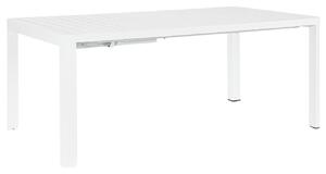 Bílý hliníkový rozkládací zahradní stůl Bizzotto Kiplin 180/240 x 100 cm