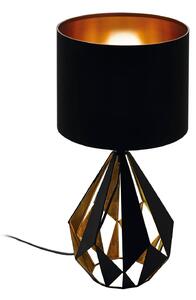 Stolní lampa Carlton, černá/měď