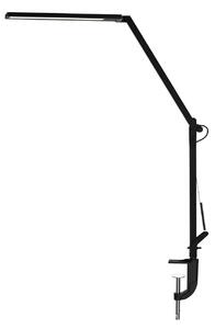 LED stolní lampa Sella svorka CCT dim černá
