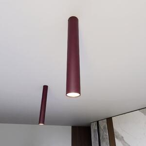 Stropní svítidlo TECNO 1L – vínové, 1× GU10, šířka 6 cm