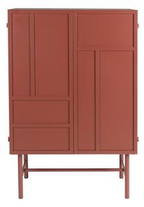 Červená kovová skříňka 70x105x35 cm Davis – White Label