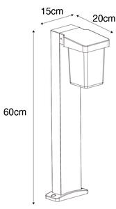 Moderní stojací venkovní svítidlo černé 60 cm IP54 - Chimay