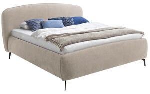 Béžová čalouněná dvoulůžková postel Meise Möbel Modena 180 x 200 cm