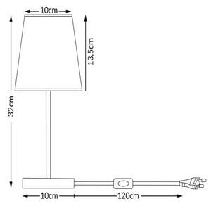 FurniGO Stolní lampa Lumiere 32x13x13cm - šedá