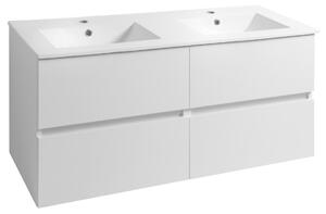 Aqualine Aqualine, PANEDA umyvadlová skříňka 119x55x45,2cm, bílá, PN212