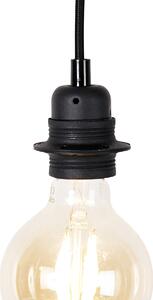 Průmyslová závěsná lampa černá 3-světelná - Cava