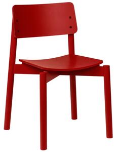 Noo.ma Červená dřevěná jídelní židle Wem