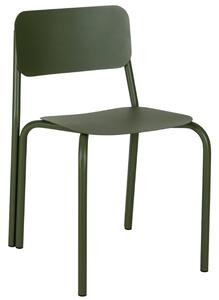 Noo.ma Zelená kovová jídelní židle Kei