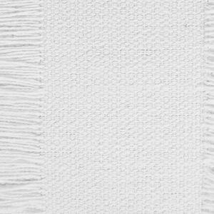 Bavlněný puf ⌀ 50 cm bílý OULAD
