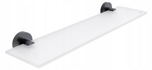 Skleněná polička do koupelny Nimco 50 cm UNC 13091B-50-90 matná černá