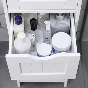 VASAGLE Koupelnová skříň 4 zásuvky bílá 30x82 cm