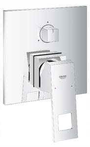 Jednopáková nástěnná vanová a sprchová baterie Grohe Eurocube, stříbrná