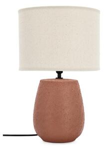 Keramická stolní lampa v terakotové barvě s textilním stínidlem (výška 41,5 cm) Irvin – Yes Everyday