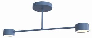 Stropní svítidlo HALO 2 – tlumeně modré, 2× GX53, šířka 60 cm