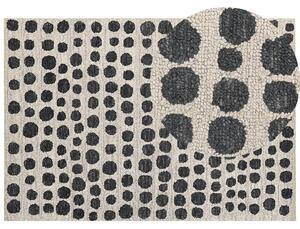 Vlněný koberec 160 x 230 cm béžový/ černý HAVRAN