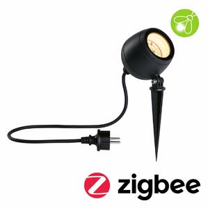 PAULMANN LED bodové zahradní světlo Smart Home Zigbee Kikolo neláká hmyz IP65 90mm CCT 6,2W 230V 80° antracit umělá hmota/hliník 947.70