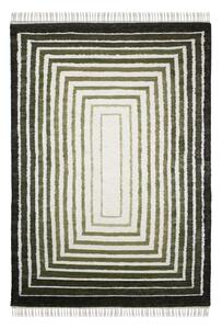 Zelený ručně tkaný koberec s příměsí vlny 160x230 cm Boucle Frame – Flair Rugs