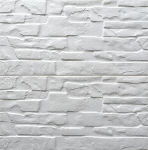 Samolepící pěnové 3D panely S45, rozměr 590 x 600 mm, ukládaný kámen bílý II, IMPOLTRADE