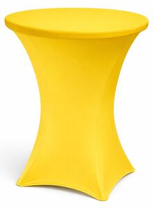 Strečový potah na bistro stolek Ø 80 cm – elastický ubrus (více barev) barva Žlutá