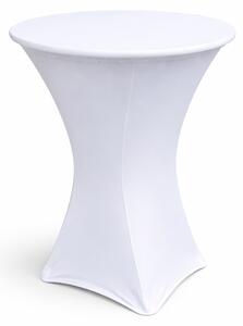 Strečový potah na bistro stolek Ø 80 cm – elastický ubrus (více barev) barva Bílá
