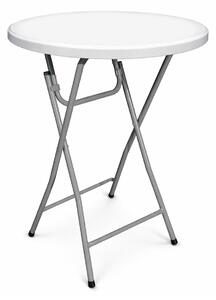 Skládací bistro stolek Ø 80 cm / výška 110 cm – bílý