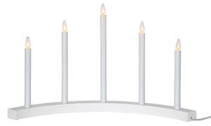 Svíčkový lustr Accent, pět zdrojů, bílá