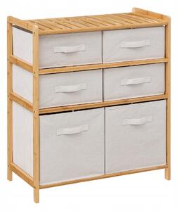 Koupelnový regál 5five Simply Smart, odstíny hnědé, 33 x 66 x 78,5 cm