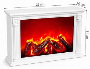 DEKORATIVNÍ LED KRB PLAST BÍLÝ 10X33X21 CM DO INTERIÉRU
