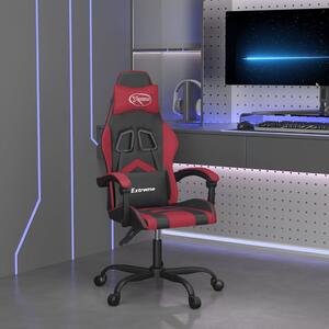 Herní židle černá a vínová umělá kůže 3143897