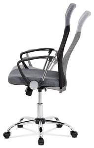 Kancelářská židle KA-E301 GREY, látka šedá, síťovina černá
