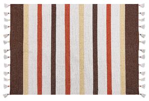 Bavlněný koberec 160 x 230 cm hnědý/ béžový HISARLI
