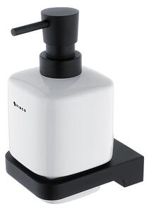 Ruční nástěnný dávkovač mýdla Nimco 320 ml, černý, vícebarevný