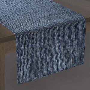 UBRUS EVELYNE 40X140 CM TMAVĚ MODRÝ
