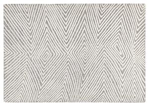 Vlněný koberec 140 x 200 cm bílý/šedý GOKSUN