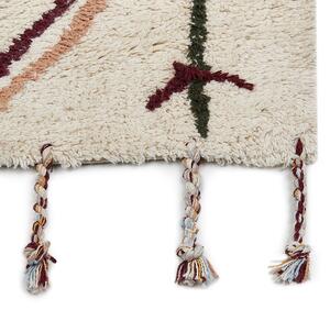 Bavlněný koberec 80 x 150 cm béžový CORUM