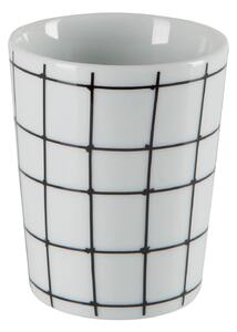 Spirella kelímek na zubní kartáčky, bílo-černý, porcelán