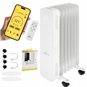 Elektrický olejový radiátor Mission Air OSLO bílý 1500W bílý WIFI Časovač