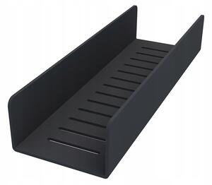 Koupelnová polička Nimco černá kovová matná nástěnná 30x10 cm
