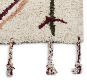 Bavlněný koberec 140 x 200 cm béžový CORUM